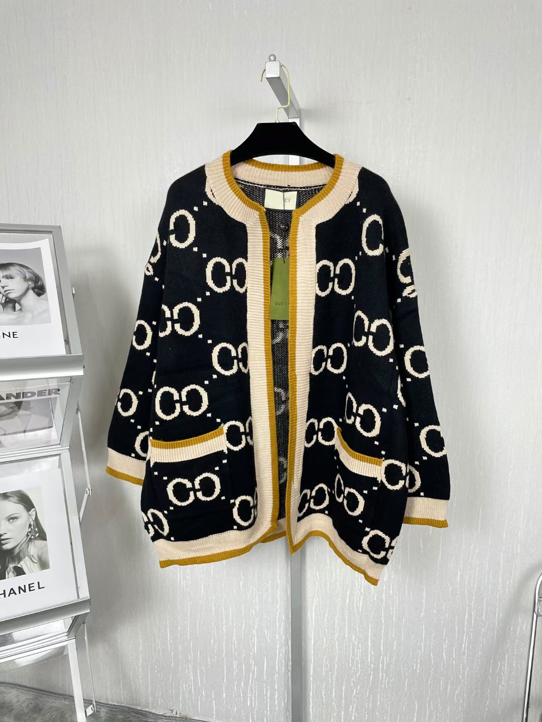 

2021 European American fashion sweater printing hoodie camouflage cardigan classic autumn and winter thin Plush mens womens coat M-3XL#50, Black
