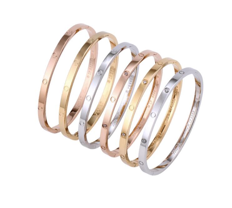

Women Love Cuff Bangle Bracelet Titanium Steel for Gift with Screwdriver Bracelet for Valentines Wedding 201211