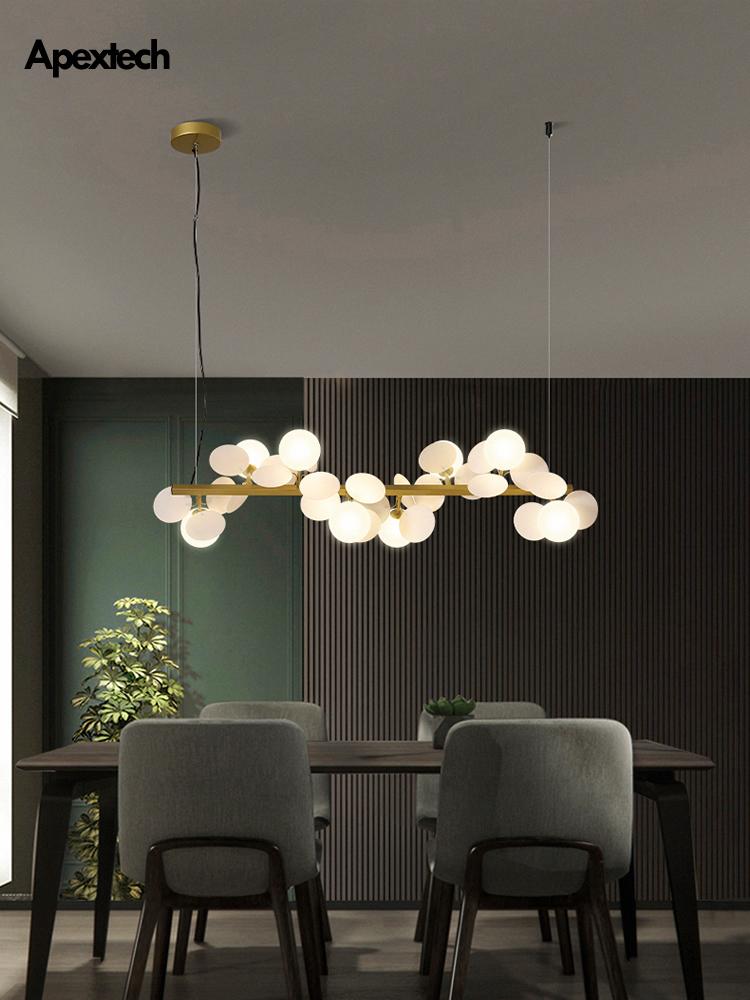 

Chandeliers Art Designed Dining Chandelier Horizontal Ceiling Hanging Light Flower Branch Series Kitchen Island Pendant Lamp