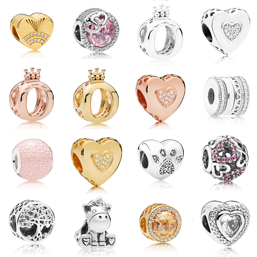 

NEW 2021 100% 925 Sterling Silver Love Crown charm Fit DIY Original Bracelet Fshion Jewelry Gift