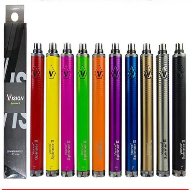 

Vision spinner 2 II 1600mah Ego C twist Vision2 Battery E Cigs Electronic Cigarettes eGo atomizer Clearomizer Colorful DHL EC003
