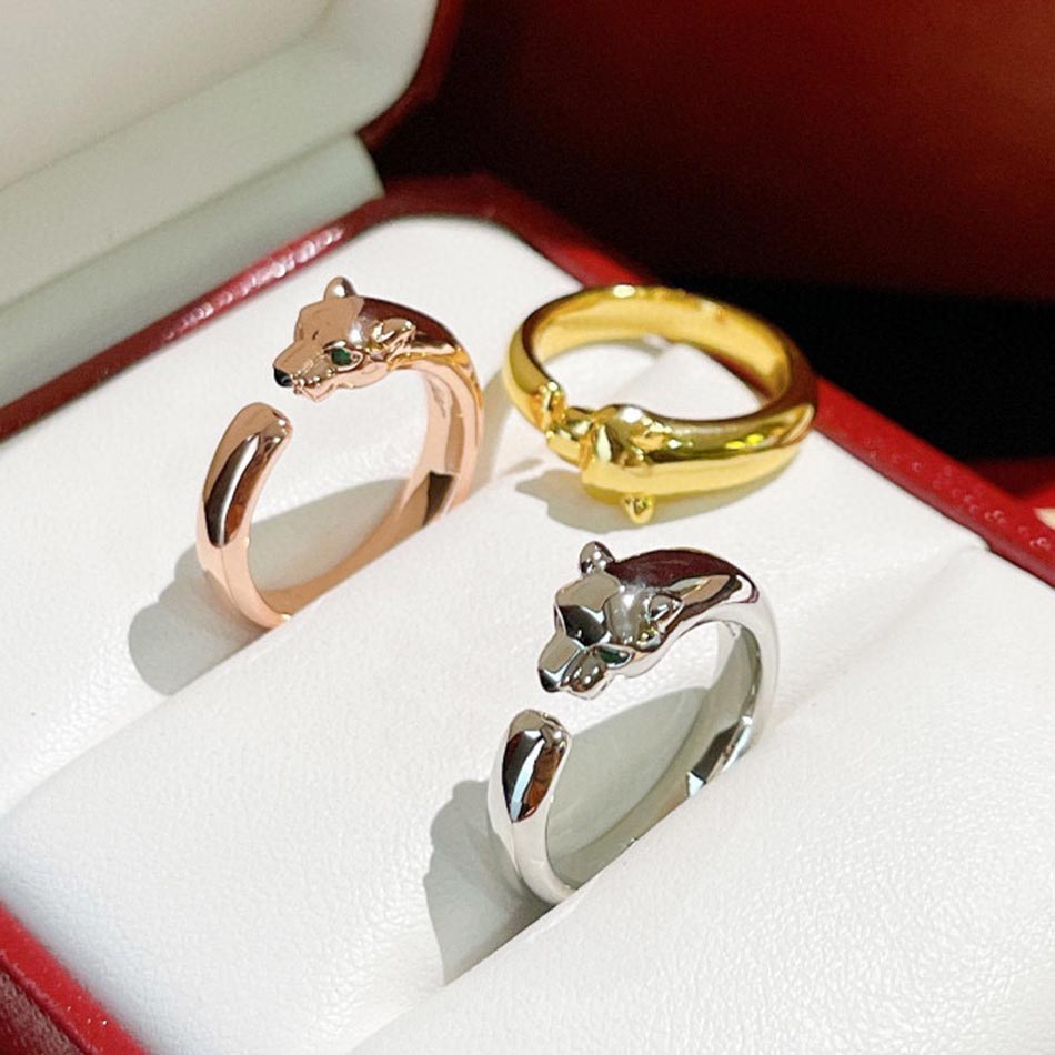 

Jewelry Cluster Rings The leopard's opening is narrow Adjustable opening 128435