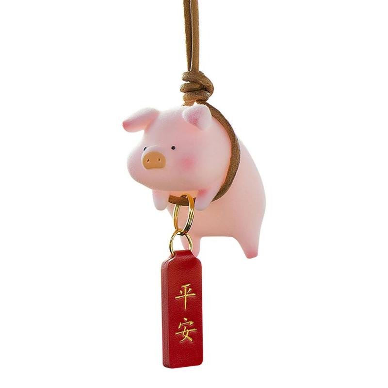 

Interior Decorations Creative Car Decoration Durable Pendant Lucky Piglet Universal Auto Rearview Mirror Hanging Ornament