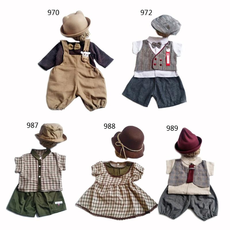 

Clothing Sets Infant Baby Girls Boys Pography Prop Clothes Toddler Birthday Po Shooting Costume With Hat Outfits Foto Accessories, White