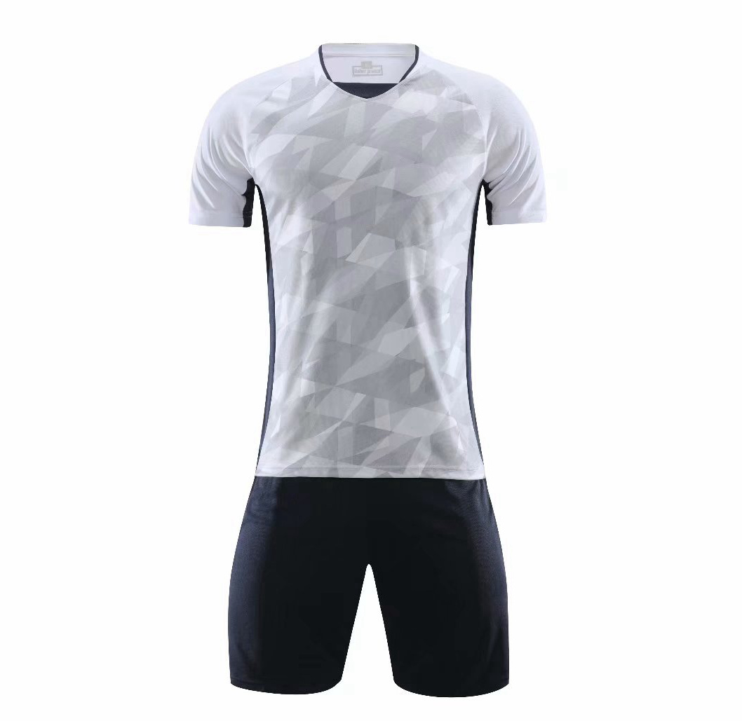 

white Children Kids Soccer Jersey Set Men Adult Football Kits uniforms customized Futbol Training Shirts Short Suit