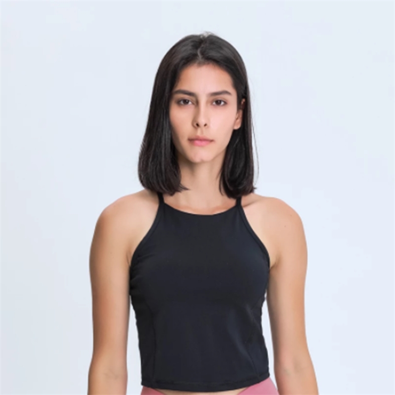 

Brand Luxry NEW Women Nylon Vest Design TOP RE-NYLON gabardine with braided nylon lace Front zipper 210320, White