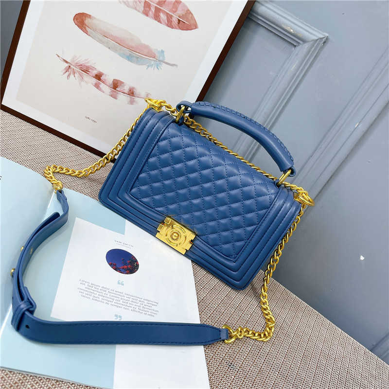 

xiaoxiangfeng lingge chain 2021 new fashion women's soft leather messenger bag