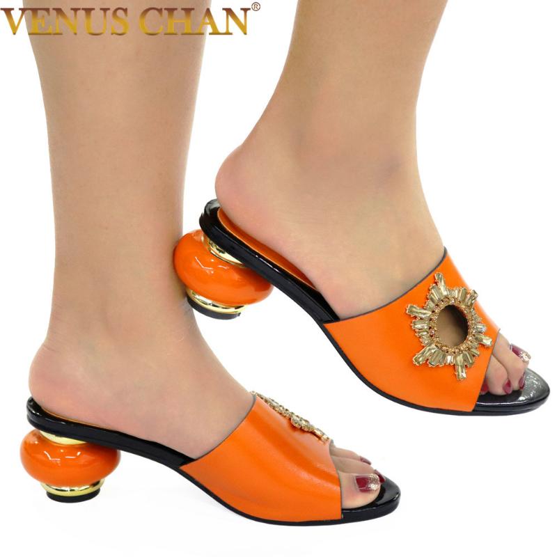 

Summer Shoes Metal Chains High Heels Stilettos Sexy Pumps Women PU Leather Slip-on Peep Toe Female Sandals Dress, Black