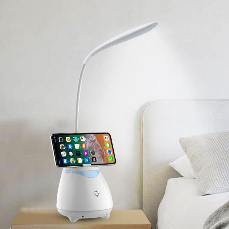 

Cell Phone Mounts & Holders Portable 3D Surround Stereo 5.0 Audio Led Desk Table Lamp Charging Magic Speaker Adjustable Bright