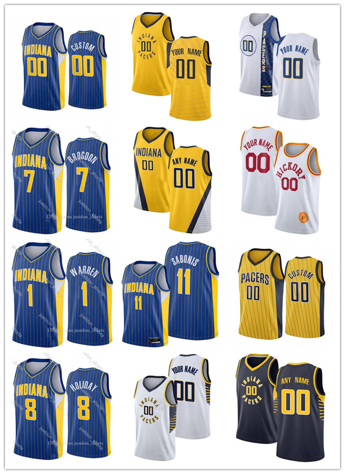 

Custom Mens Womens IndianaPacersJersey 8 Justin Holiday 1 T.J. Warren 11 Domantas Sabonis 7 Malcolm Brogdon Basketball Jerseys, Black;red