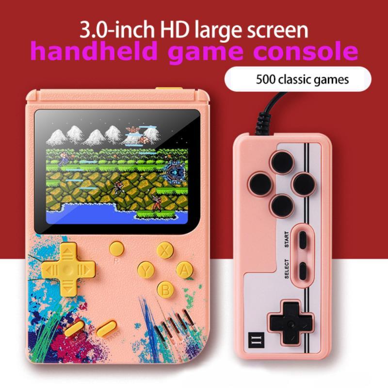 Portable Game Players Brand 500 IN 1 Retro Video Console Handheld Pocket Mini Player For Kids Gift-image-726929425