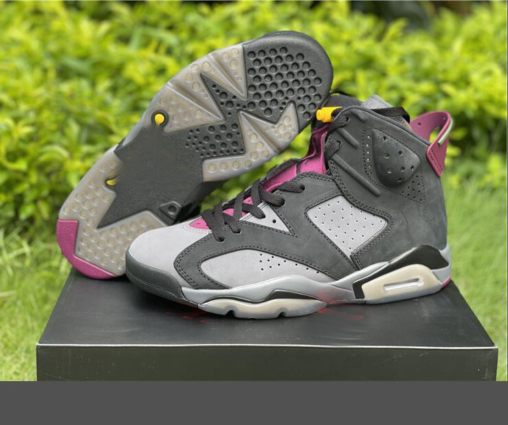 

Shoes 6 Bordeaux Basketball Black Light Graphite-Dark Grey-Bordeaux Sports Sneakers Running Trainers CT8529-063 Original