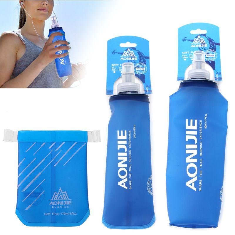 

170ml -500ml Foldable Soft Flask TPU Squeeze Outdoor Sports Running Water Bottle