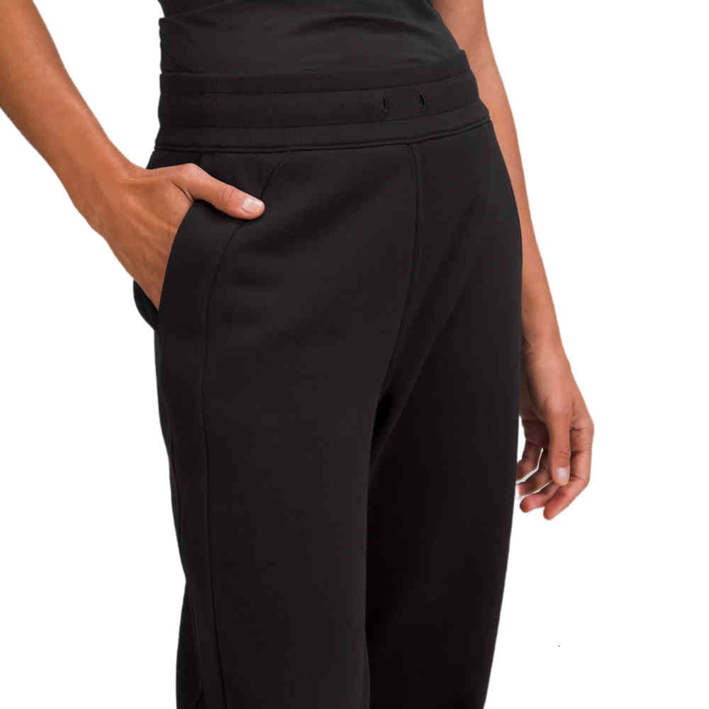 

2022 Women yoga pants Scuba High-Rise French Terry Jogger Sports fitness casual sweatpants high quality, Black