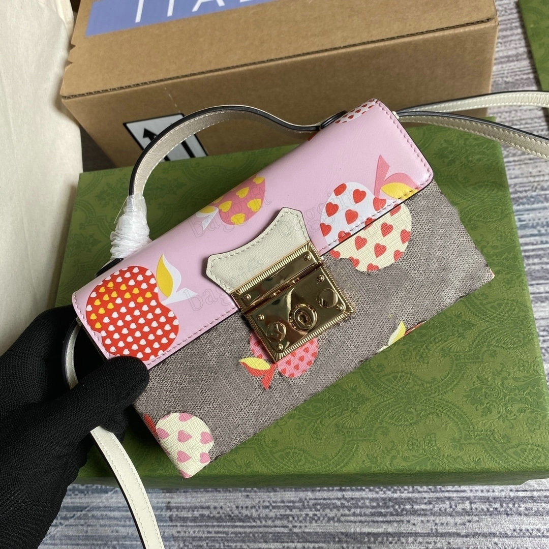 

Padlock Square 652683 Lock Mini Bag Shopper Tote Pink Blue Apple Criss-Cross Leather Shoulder Italy Designer Womens Small Handle Bags Handbags Purse Wallets, No bag