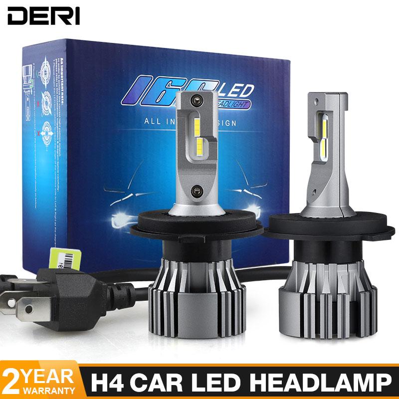 

Car Headlights 2pcs H4 LED Headlight Bulb 80W 6500K White 8400LM CSP Mini Kit High/low Beam Auto Headlamp Fog Light 12V