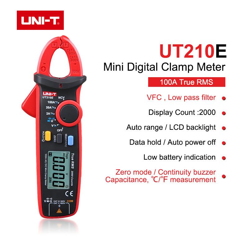 

Multimeters True RMS Mini Digital Clamp Meters UNI-T UT210E/UT210D/UT210A/B/C Non Contact Multimeter VFC Capacitance AC/DC Current Voltage
