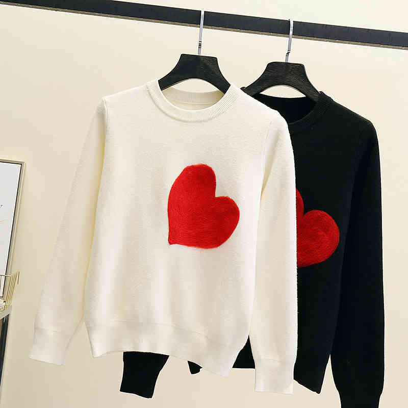 

women's sweaters sweater y2k goth korean fashion long sleeve gothic kawaii clothes winter embroidery knitting x9id, White;black