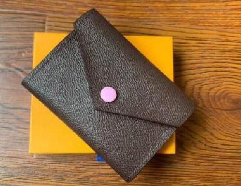 

2022 New arrived Classic VICTORINE Emilie Button Women Short Wallets Shows Exotic Leather Pouch Round Coin Purse Card Holde, Red