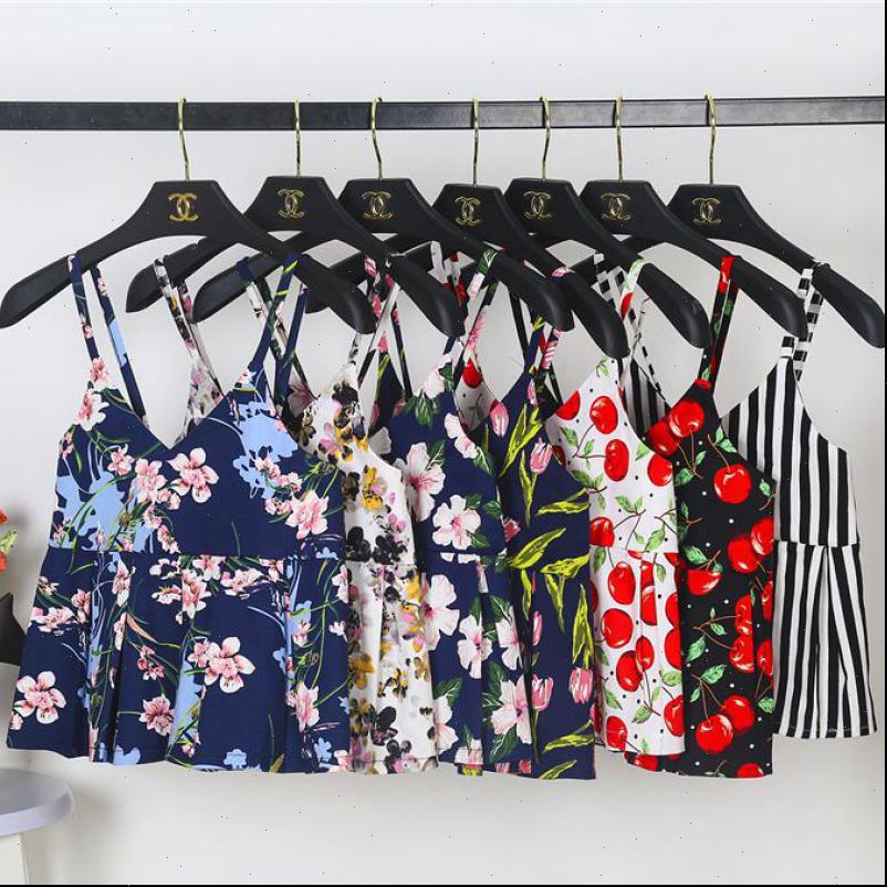 

Womens Camis Women Vintage Tops Summer Casual Spaghetti Strap Crop Ladies Girls Cute Floral Printed Blusa Cropped Tank Top, White