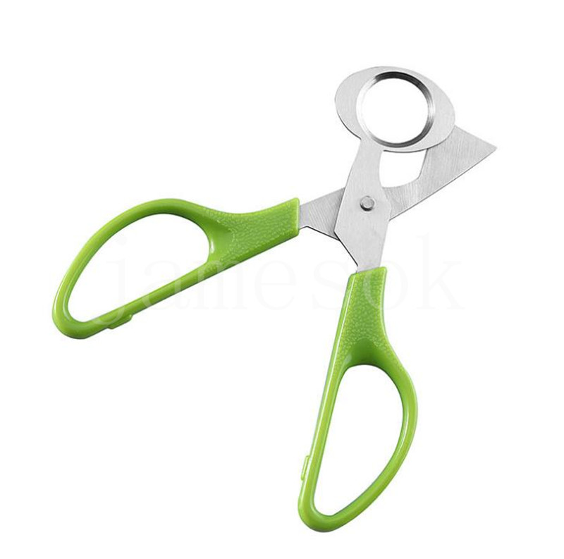 

Green Stainless Steel Egg Opener Tool Quail Eggs Scissors Cutter Household Kitchen Tools 14.2cm DD073