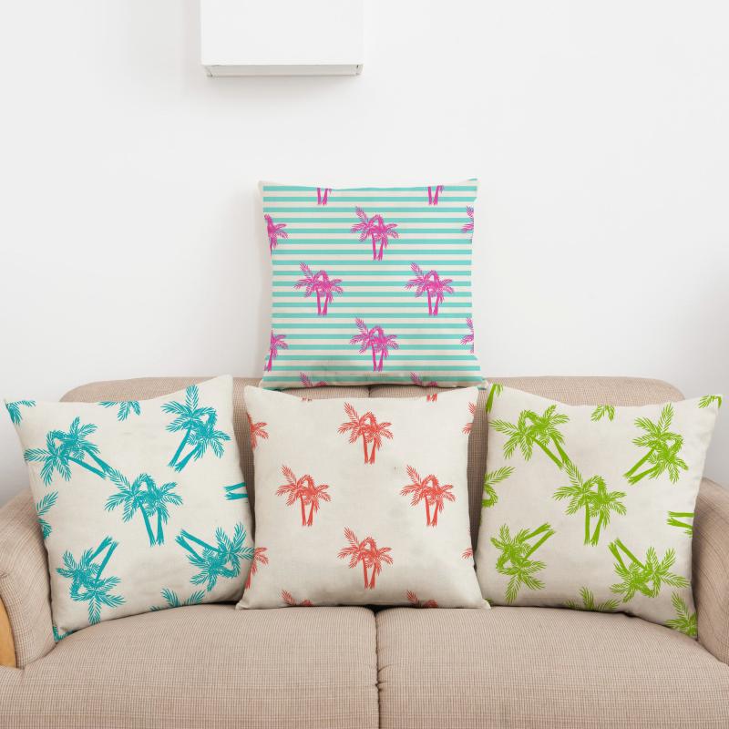 

Cushion/Decorative Pillow Simple Hand-painted Mosaic Pattern Cover Home Living Room Sofa Decoration Cushion Removable, 21a69-2