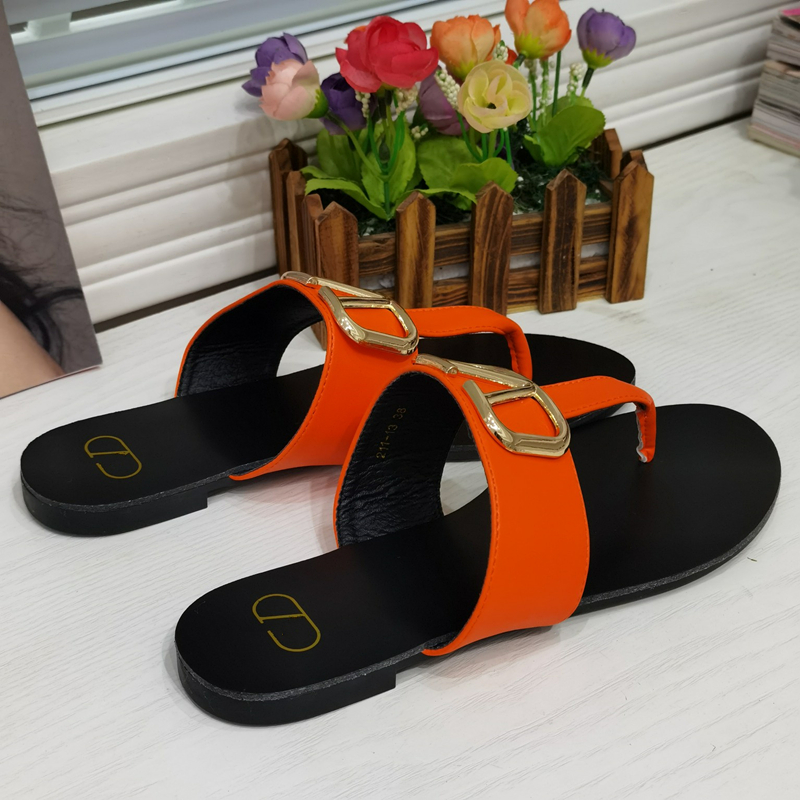 

Designer woman Slippers V slipper Gear bottoms Flip Flops women luxury sandals fashion causal shoes size 35-42, Chocolate
