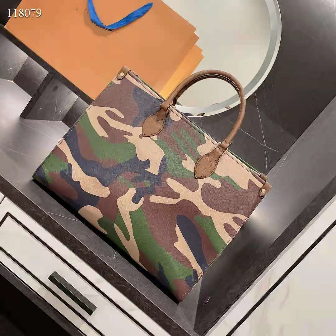 

High quality designer women's one shoulder camouflage bag, portable size 41cm