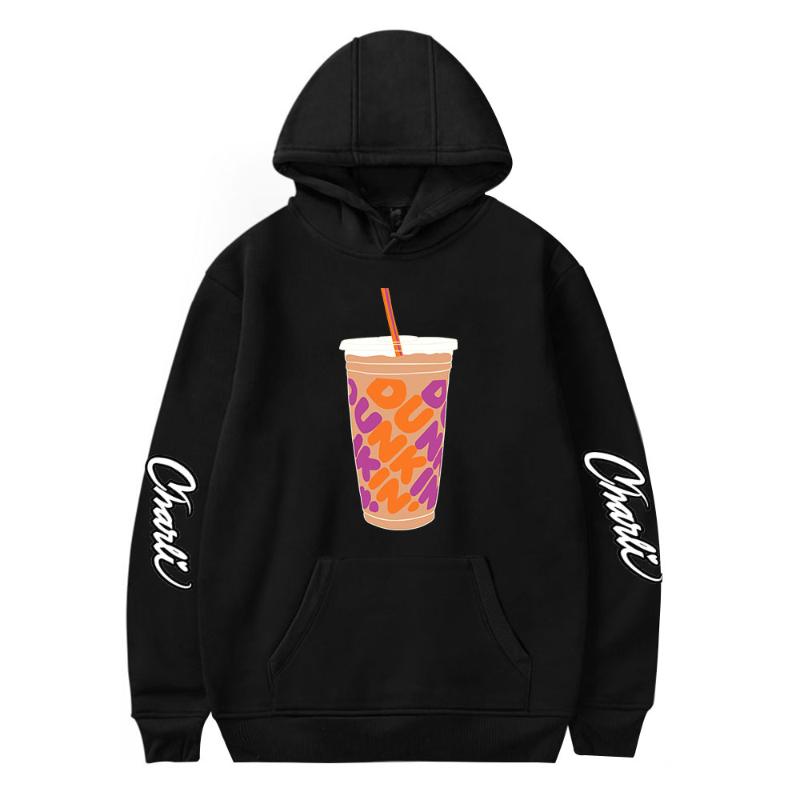 

Women's Hoodies & Sweatshirts Sweat Oversize Femme Ice Coffee Splatter Women Men Oversized Hoodie Charli DAmelio Merch Pullover Boy Girl Spo, Black
