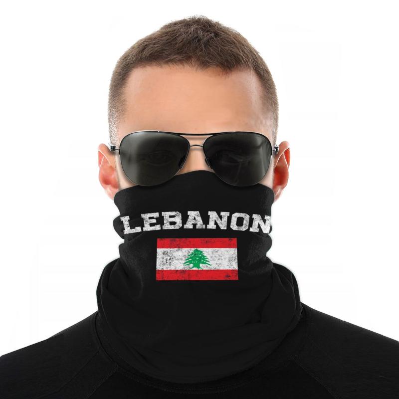 

Scarves Lebanese Flag Vintage Neck Face Mask Men Women Fashion Warmer Seamless Bandana Versatility Headband Biking Climbing, Blue;gray