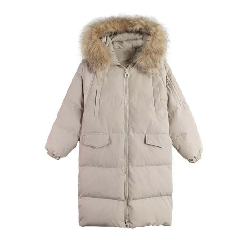 

2021 Winter Puffer Jacket Women Parka Warm Thick Long Coat Women Down Jacket Bubble Coat Ladies 2XL, Tan;black