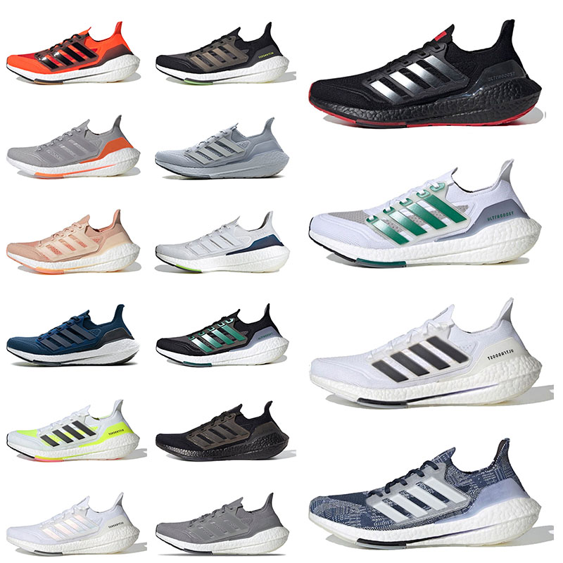 

Sell well Men Women Trainers Triple Black Ultraboost 21 Sports Shoes White Solar Yellow Night Flash Sashiko Running Sneakers UB Ultra 20 Active Red Jogging, B29 40-45 show your stripes
