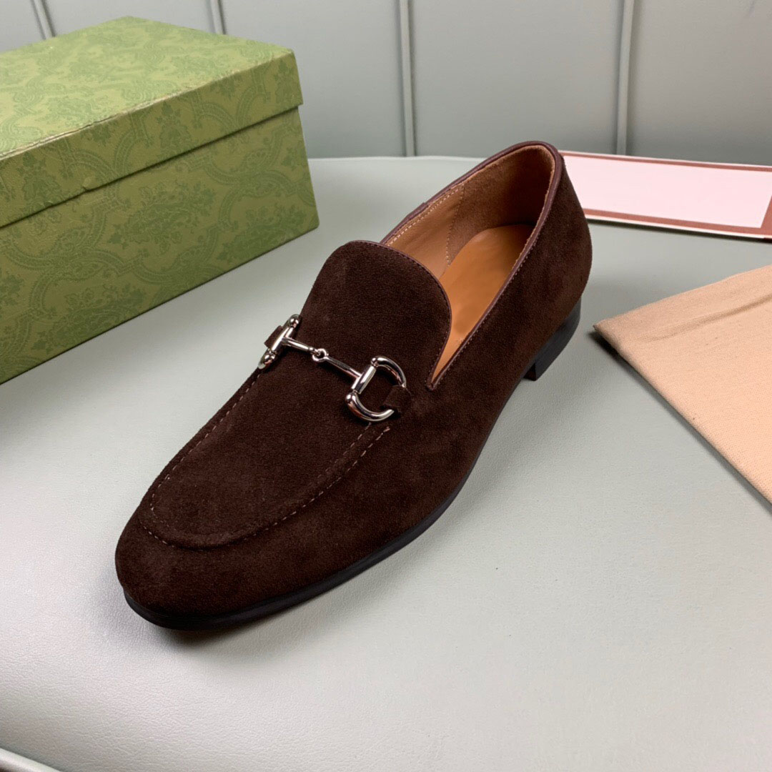 

High Quality 2022 Men's Suede Handmade Business Oxfords Brand Designer Formal Party Dress Shoes Comfortable Casual Loafers Size 38-44, Black
