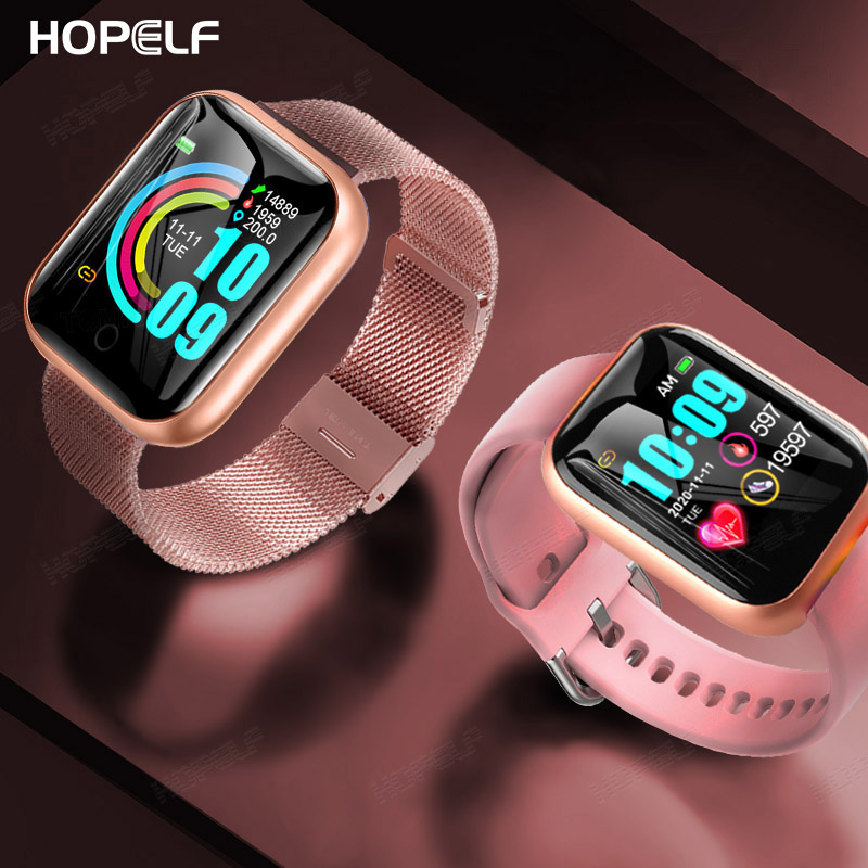 

Smart Watch Women Man 2021 Sport Smartwatch Fitness Bracelet Activity Tracker Heart Rate Monitor for Android Relojes Smart Watchg, Gj black