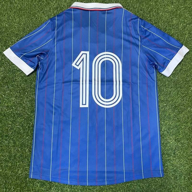 

Top 1982/83 RETRO soccer jerseys Michel Platini 10 ZIDANE HENRY 12 THURAM 15 1984 Football Jersey VINTAGE MAILLOT DE FOOT Thailand Quality uniform HOME shirt size S-XXL