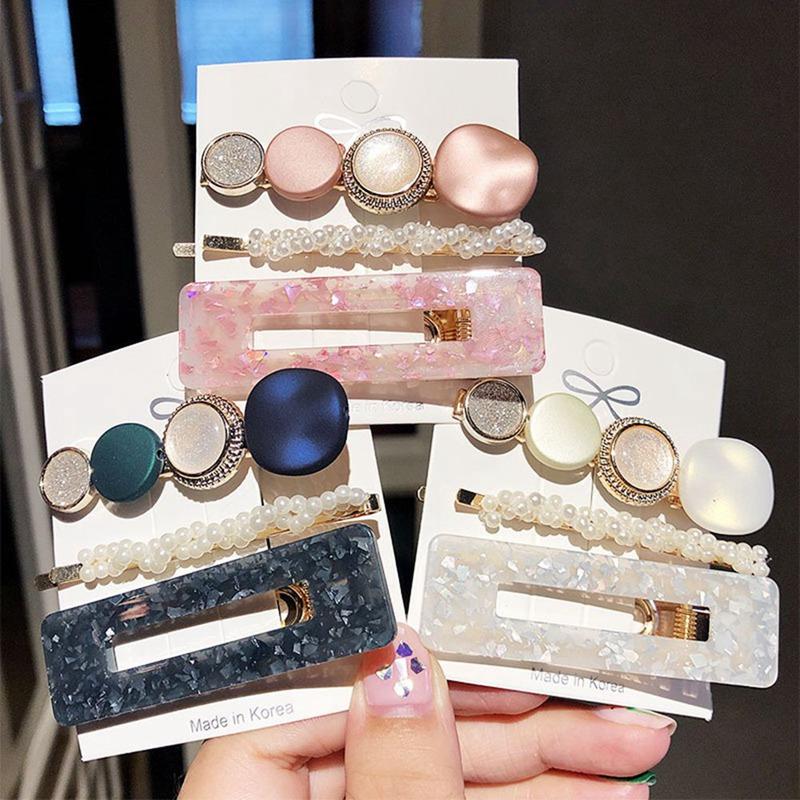 

Hair Clips & Barrettes Colorful Acrylic Jewelry Acetate Bangs Big Rhinestone Cute Accessories Girls Women Christmas Gift, Golden;silver