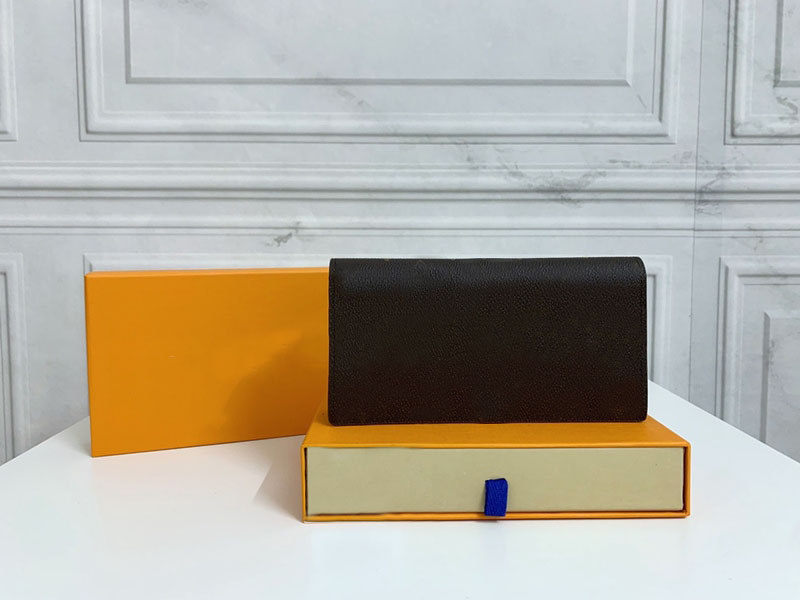 

Real Cowhide Brazza Long Wallets for Men and Women Designer Vintage Print Purses Clutch Bags Business Casual Fashion ID Card Coin Bag, Add box
