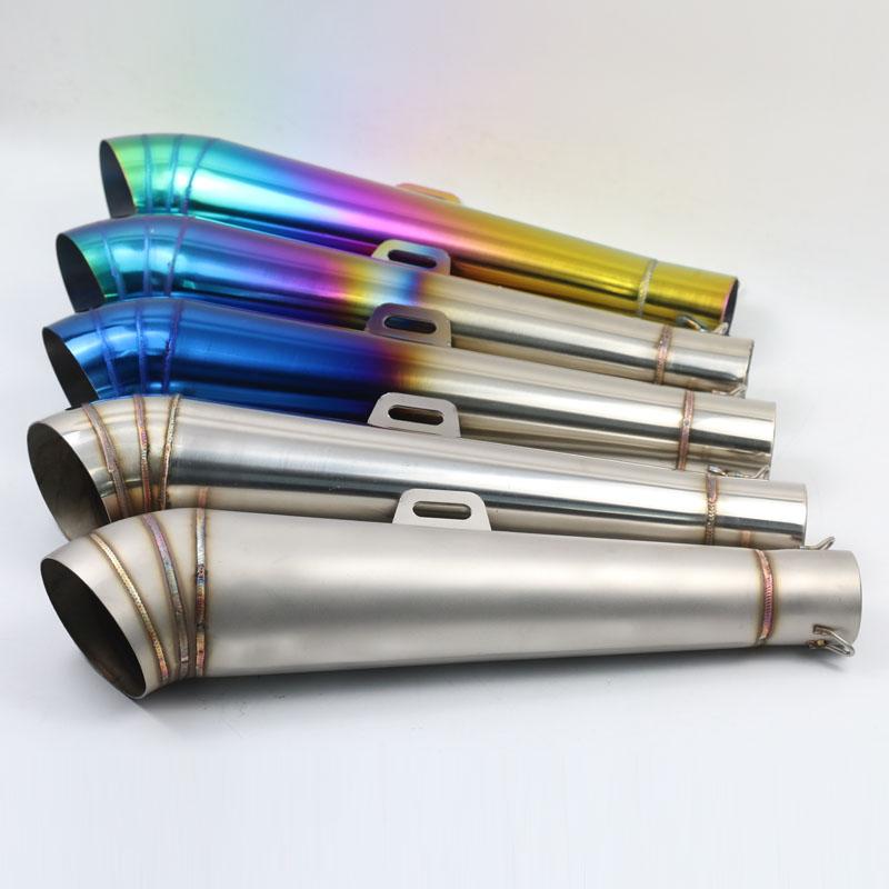 

Motorcycle Exhaust System 48.8MM 51MM Inlet Modified Pipe Stainless Steel Fried Tube GP 5 Colors AK072