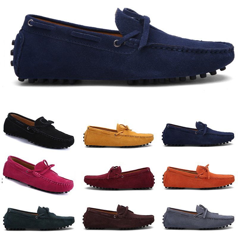 

men casual shoes Espadrilles triple black navy brown wine red Watermelon Sky Blue Burgundy mens sneakers outdoor jogging walking four