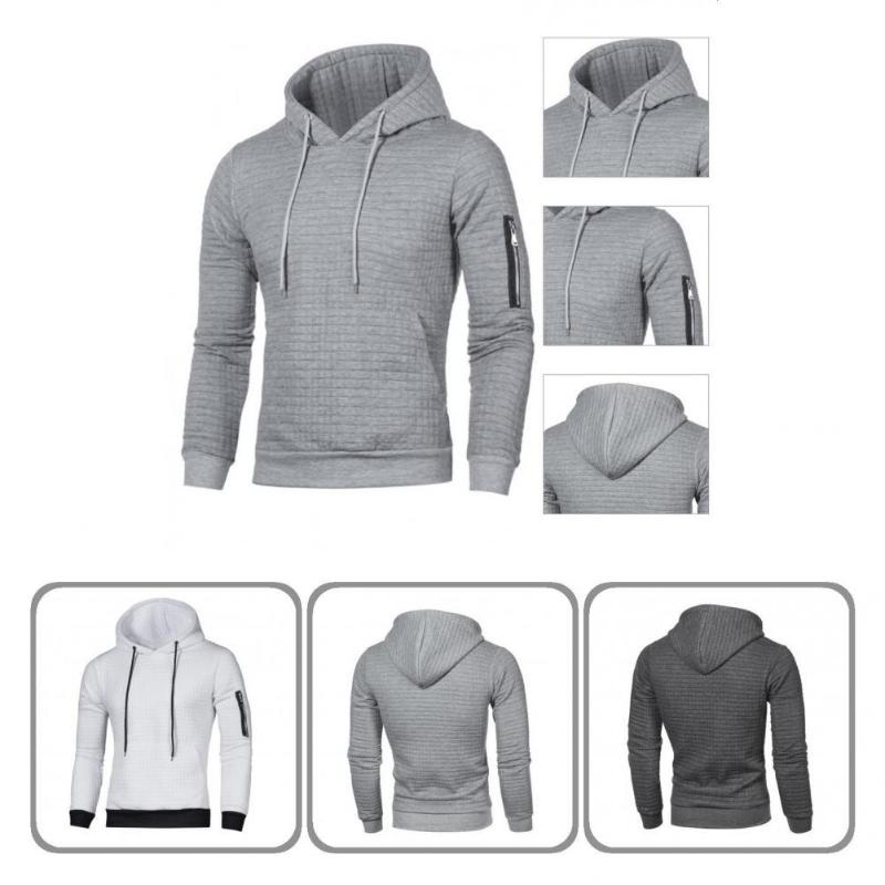 

Men's Sweaters Autumn Hoodie Hat Sweatshirt Drawstring Pullover Spring Men For Daily Wear, White;black