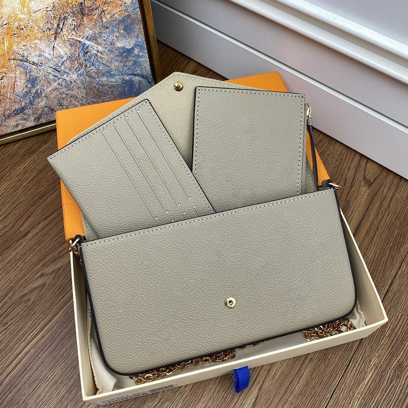 

Mini Felicie Pochette organizer flap bags coin purse Key Pouch Card Holder for women s party crossbody with chain envelope clutch small Wallet designer handbag tote, No product extra shipping