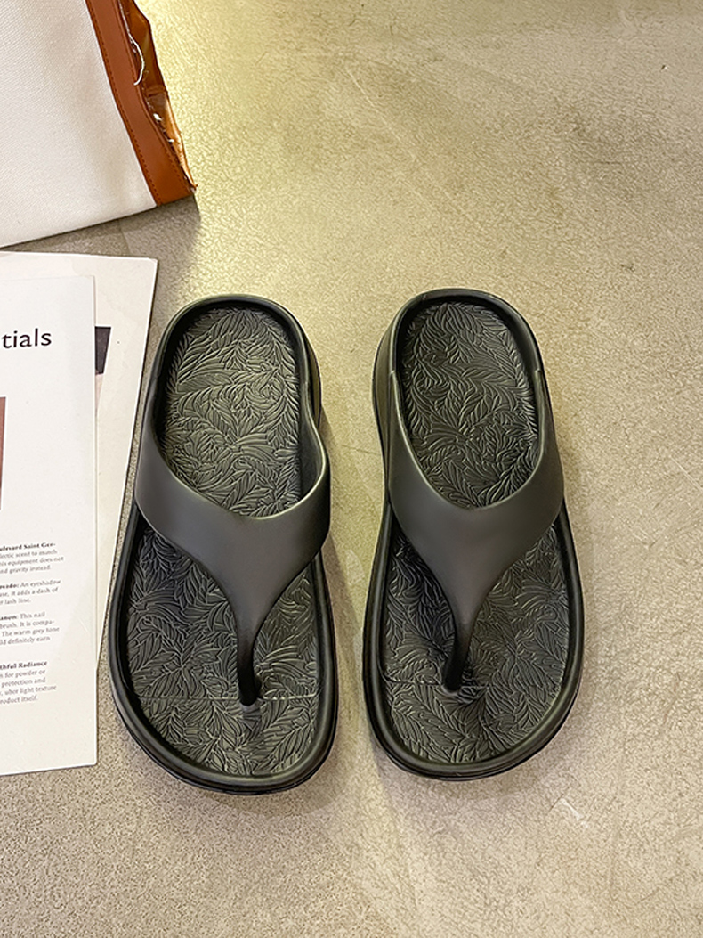 

Summer Slippers for Women Men Couples Flip Flops Beach Slides Outdoor Thong Sandals Soft EVA Thick-Sole Flat Mules Shoes, White