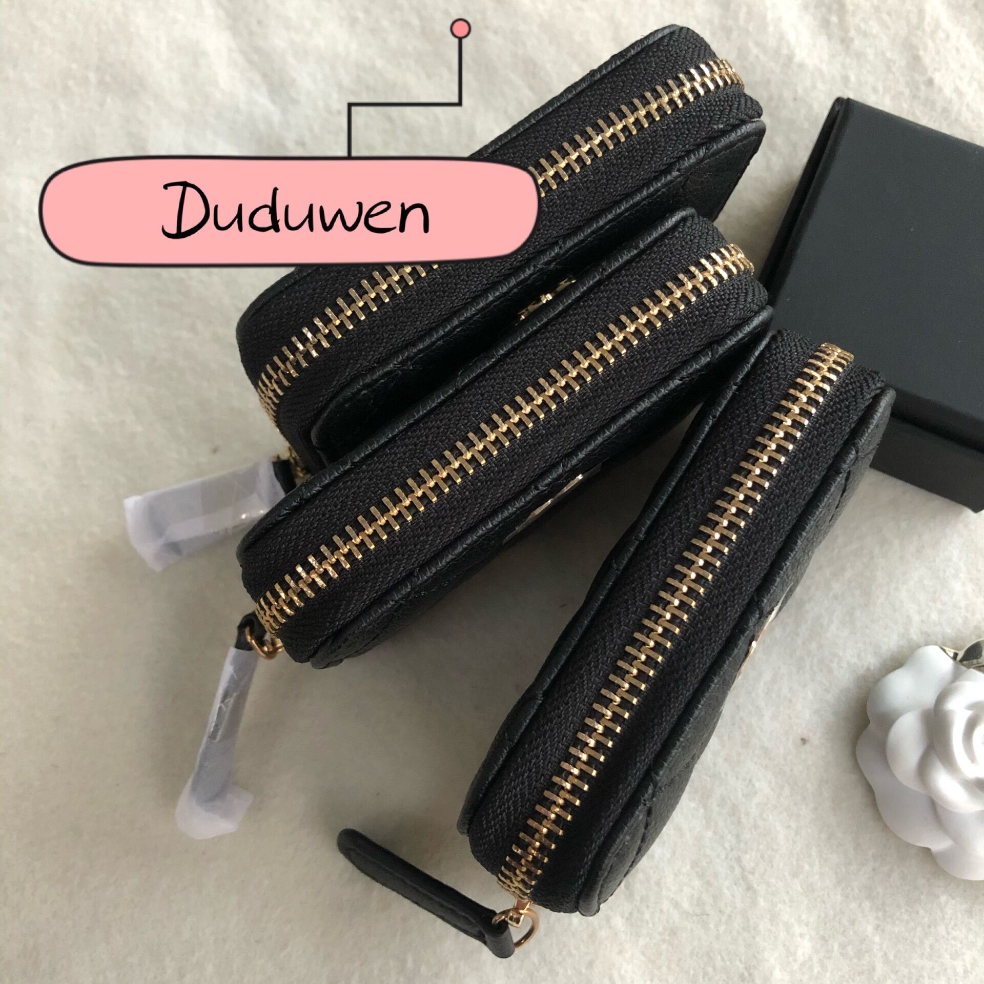 

10X8X2cm fashion zipper cards holder C selections classic storage coin bag pourch makeup Organizer, Brown;gray