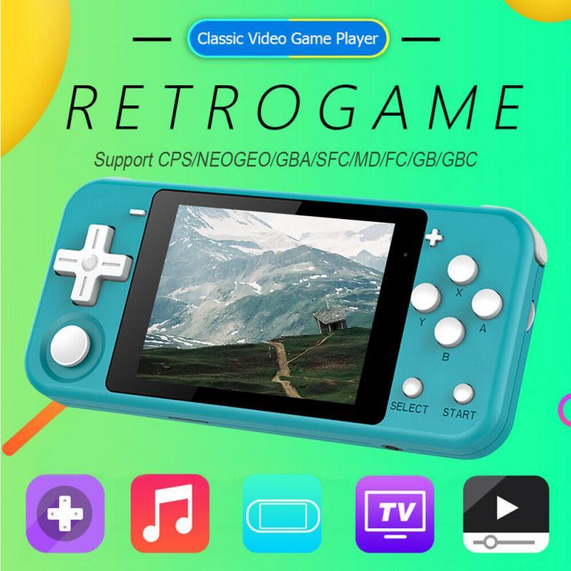 

Open Dual System Handheld Retro Game Console HD IPS Screen Kids Gift Simulator Support PS1 3D Games For POW KIDDY Portable Players