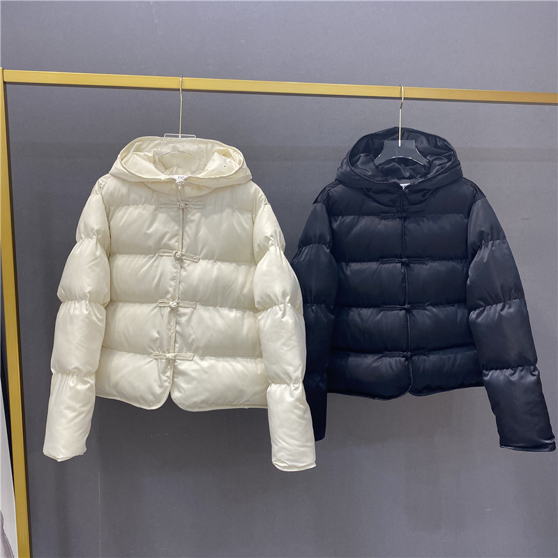 

down Winter Thin Warm Short Parkas Women Fashion Coats Elegant Zipper Trend Cotton Jackets Female Ladies 27g5 3OF1, Black