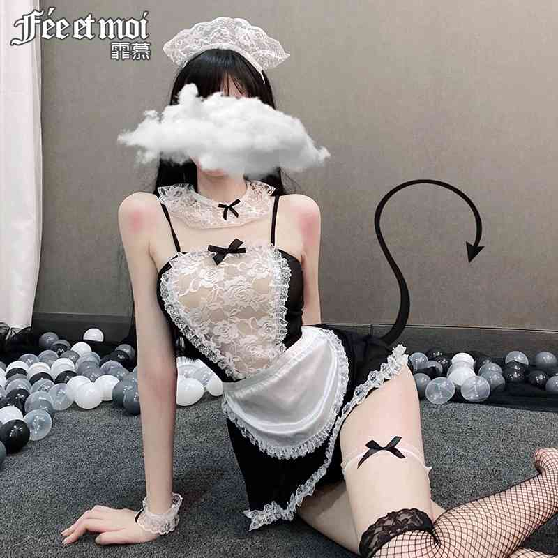 

Feimu lingerie role play sexy uniform temptation large maid suit 7911, Red