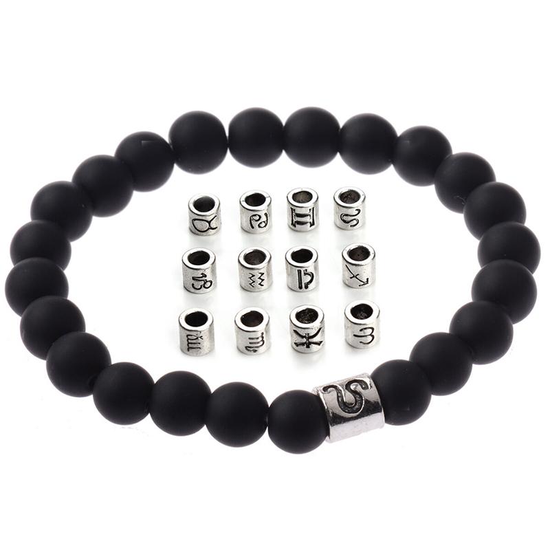 

Beaded, Strands Men Jewelry 8mm Frosted Agate Constellation Creative Beaded Bracelet