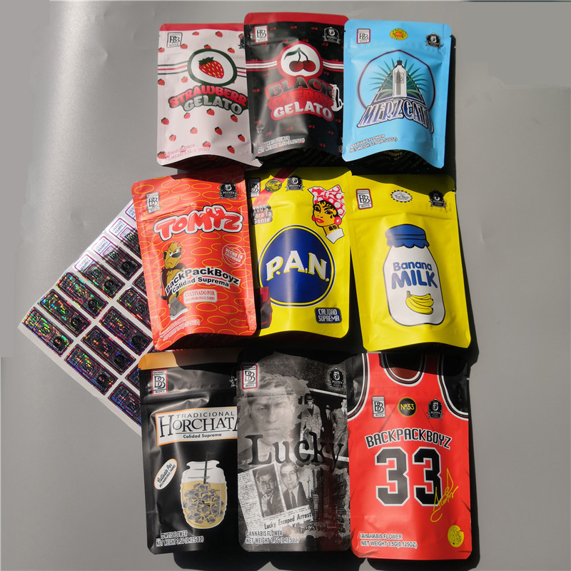 

New Arrival 3.5g BACKPACK BOYZ 33 bags Strawberry Gelato Banana Milk PAN Tomyz Bags backpack boyz with hologram stickers Childproof bags