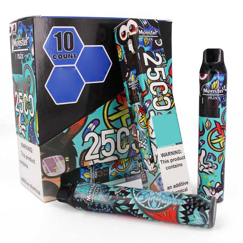 

Monster Max 2500 puffs e-cigarettes 7.5ml pod device ready to use OEM available