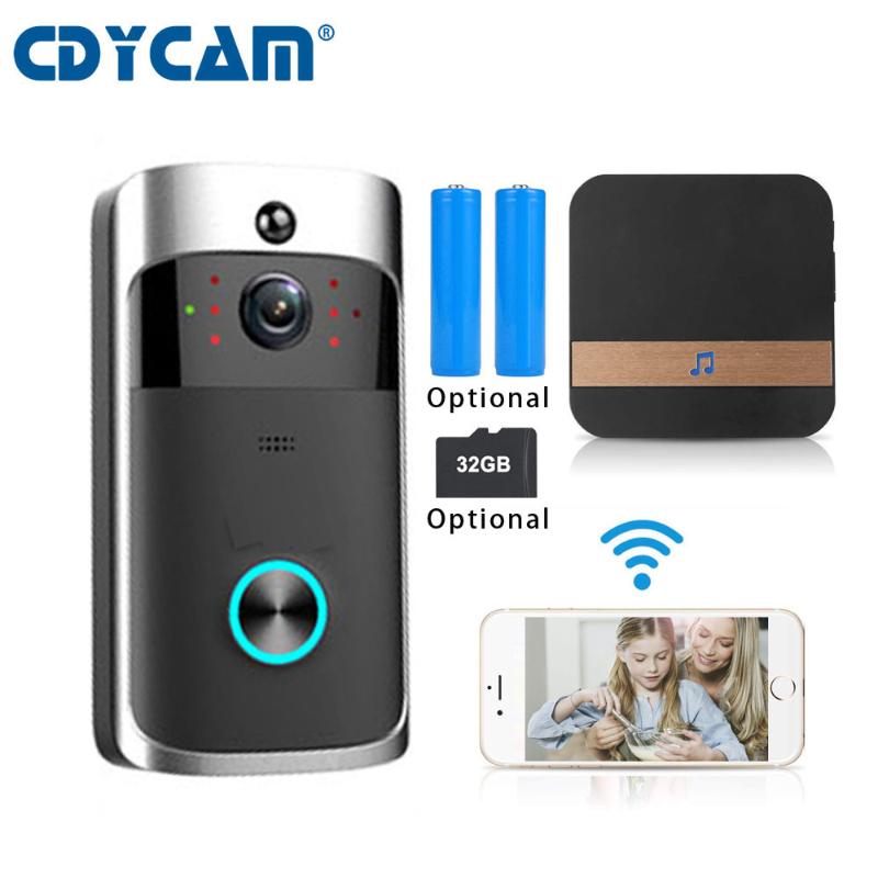 

Battery Wifi Doorbell IP Video Intercom WI-FI Door Phone Bell IR Alarm 720P Wireless Security Camera Use 32GB Doorbells